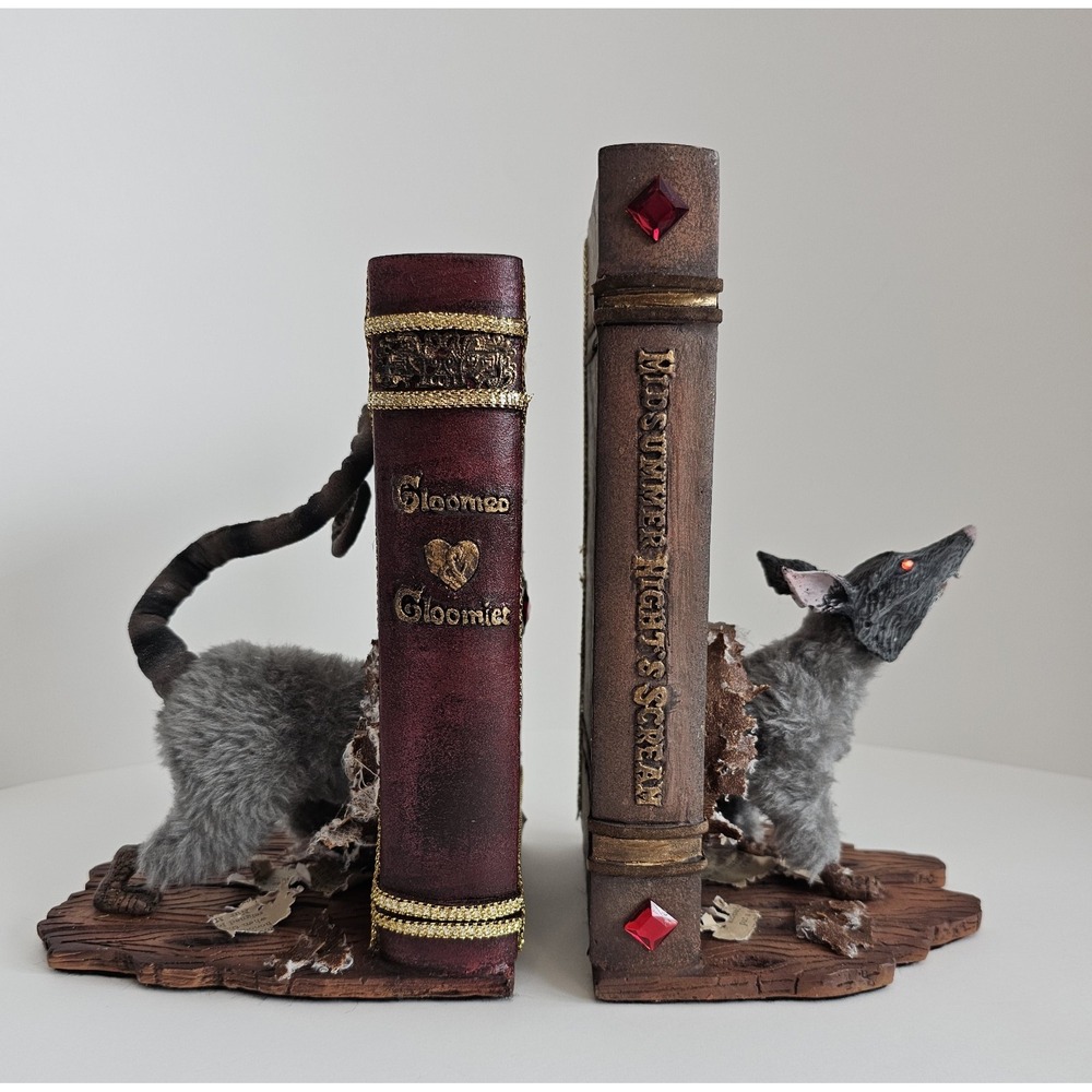 Halloween Katherine's Collection Shakesfeare Rat Bookends Holiday Home Accent